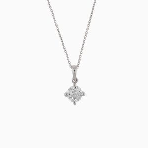 18k White Gold Solitaire Diamond Necklace | Solitaire Collection