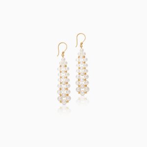 18K Yellow Gold Earrings Featuring a Modern Elegant Design | Danah Collection