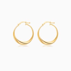 Circular 18k Yellow Gold Hoop Earrings | Hoops Gold Collection
