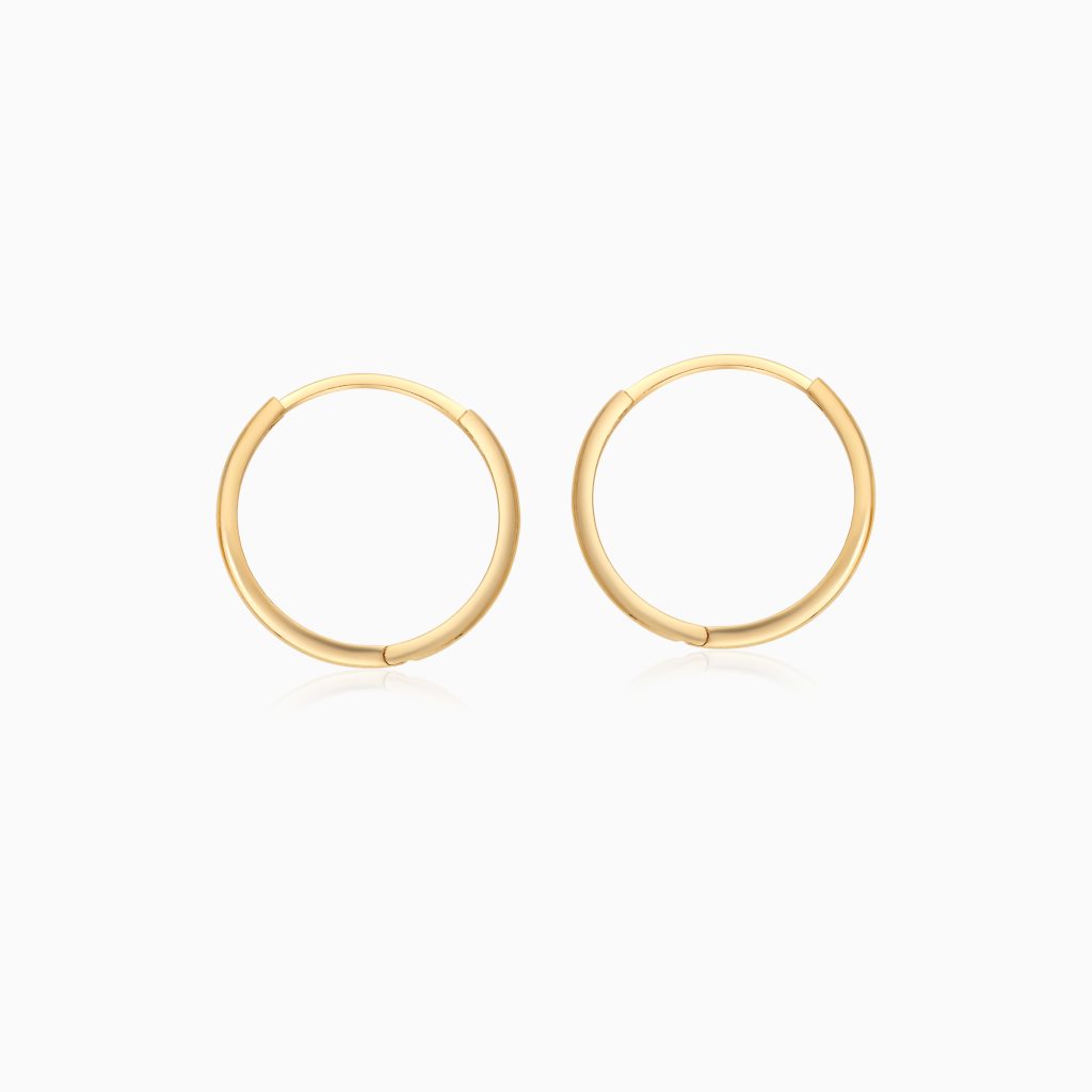 Classic 18K Gold Hoop Earrings in Circular Design | Hoops Collection