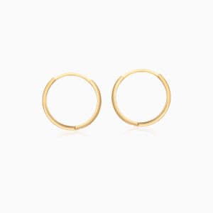 Classic 18K Gold Hoop Earrings in Circular Design | Hoops Collection