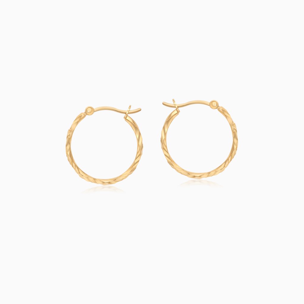 18k Gold Circle-Shaped Earrings | Hoops Collection